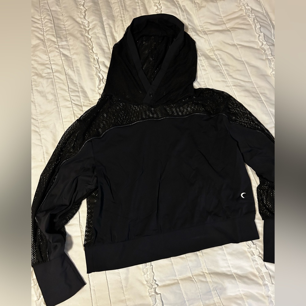 ZYIA Black Mesh Pullover